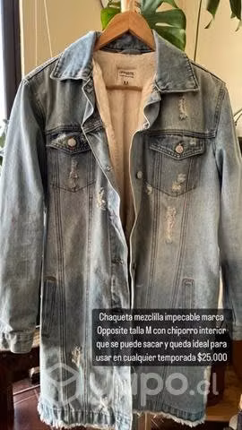 Chaquetas mezclilla chiporro interior desmontable