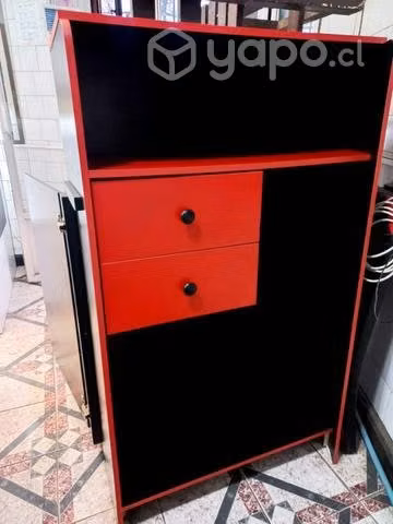 Mueble Melanina rojo con negro muy bello - Imagen 2