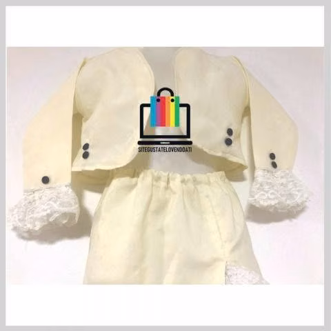Traje Huasa Elegante Blanco 2 Piezas - Imagen 5