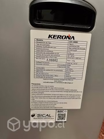 Estufa Parafina Kerona