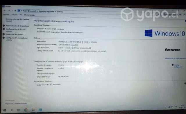 Notebook lenovo ideapad 100 - Imagen 3