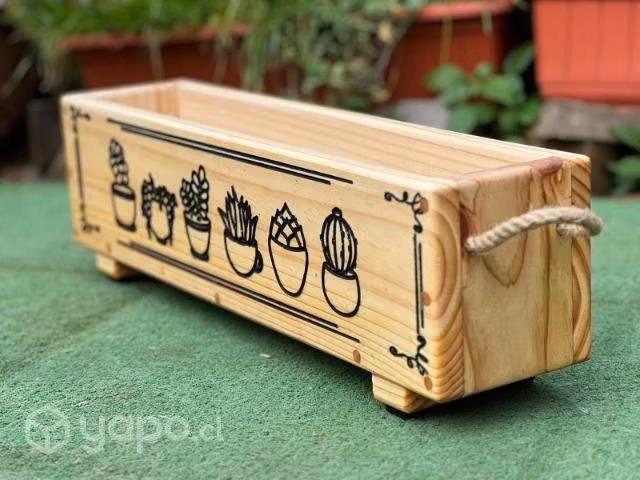 Jardinera de madera para suculentas