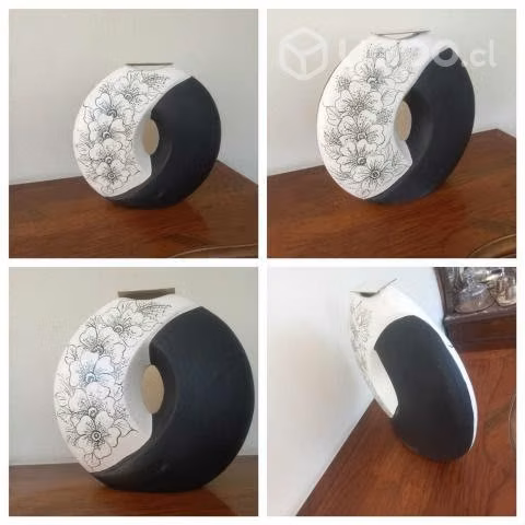 Hermoso florero cerámico hecho a mano