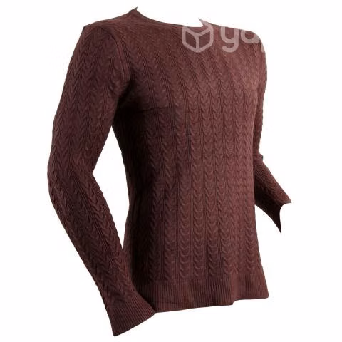 Sweater Cuello Polo Elasticado Morado XXXL - Imagen 3