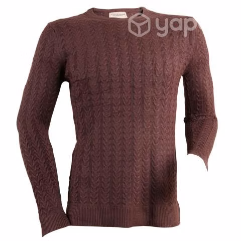 Sweater Cuello Polo Elasticado Morado XXXL