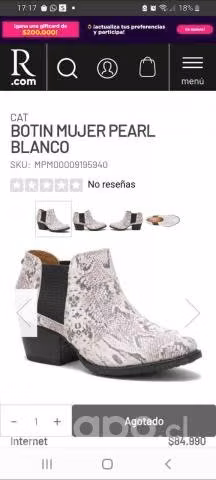 Botin caterpillar pearl nuevo