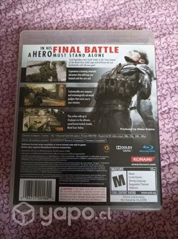 Metal gear solid 4 guns of the patriots ps3