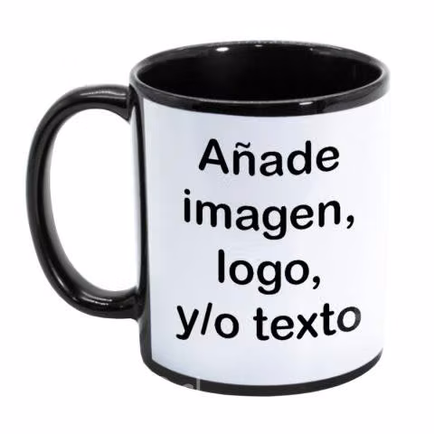 Taza Negra Personalizada 11 Onzas/ Banana Print - Imagen 2