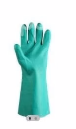 Guante nitrilo flocado verde