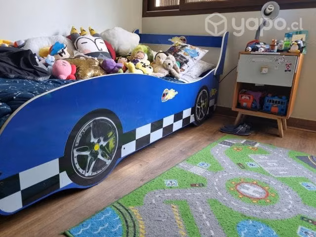Cama con forma de auto 1 plaza