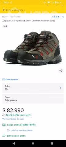 Zapatos de seguridad marca climber N°41