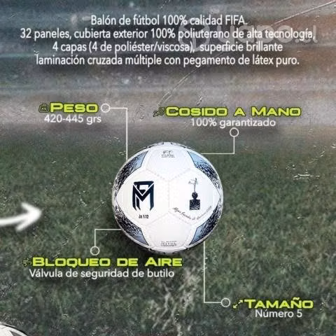 Balón De Fútbol Negro Matias Fdez Nro 5 Oficial