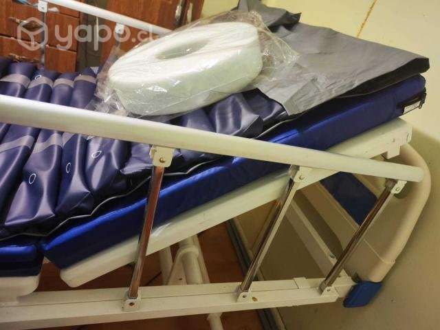Catre clínico + antiescaras + alzaropa + picaron + - Imagen 3