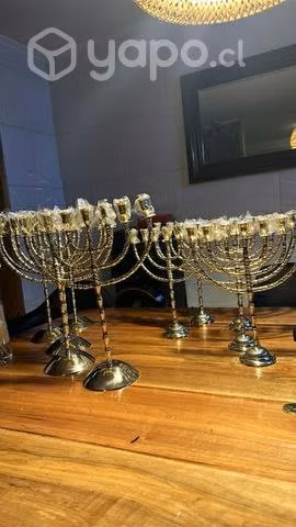 Menorah candelabro bronce altura 37.5 cm de alto