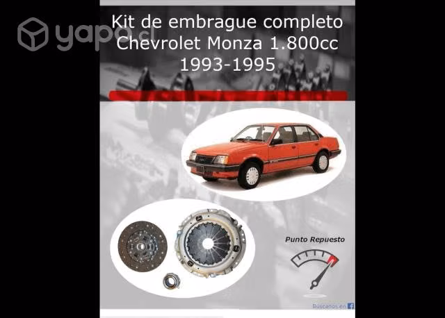 Kit de embrague Chevrolet Monza 1.800cc 1993-1995