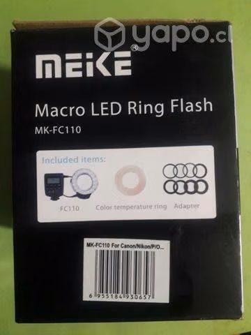 Flash y luz aro led para camaras