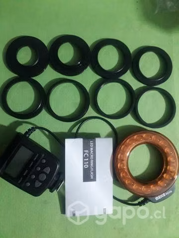 Flash y luz aro led para camaras
