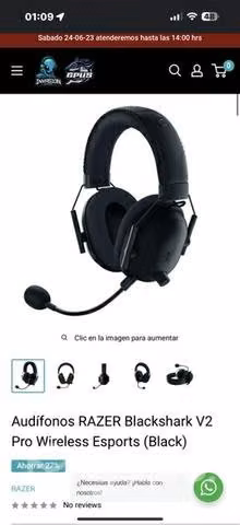 Audífonos razer gamer inalámbricos blackshark V2