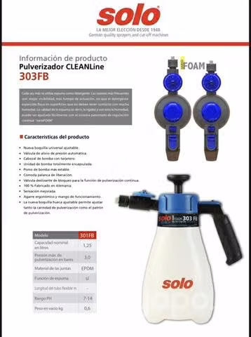 Pulverizador con espumador snow foam