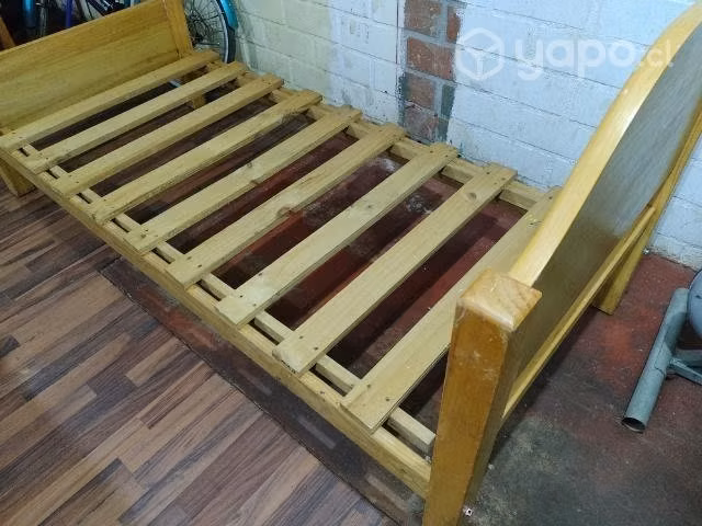 Cama de madera 1 plaza