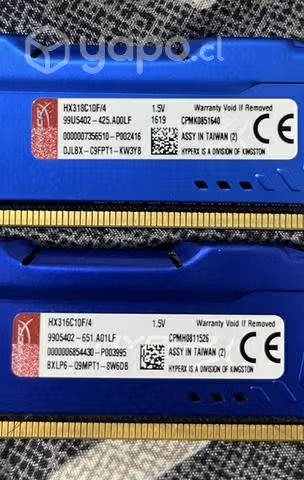 Modulos ram Hyperx 8gb ram - Imagen 3