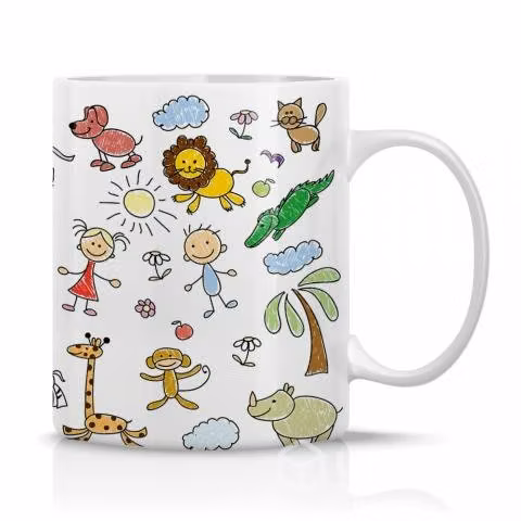Taza/Tazon/Mug Dibujos animados a creyón 139