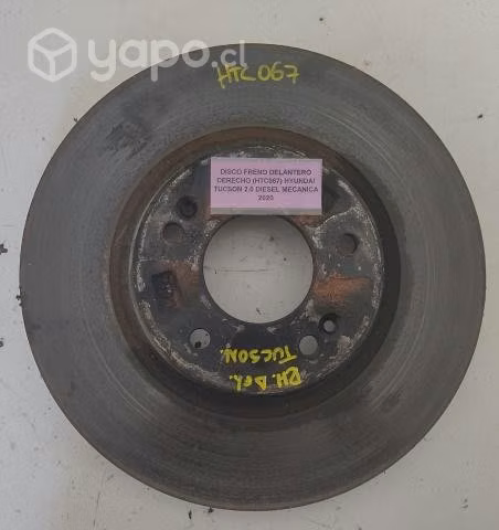 Disco Freno Delantero Derecho (HTC067) Hyundai Tuc