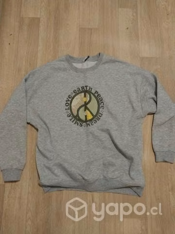 Poleron mujer gris