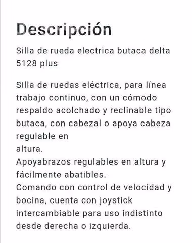 Silla de ruedas eléctrica