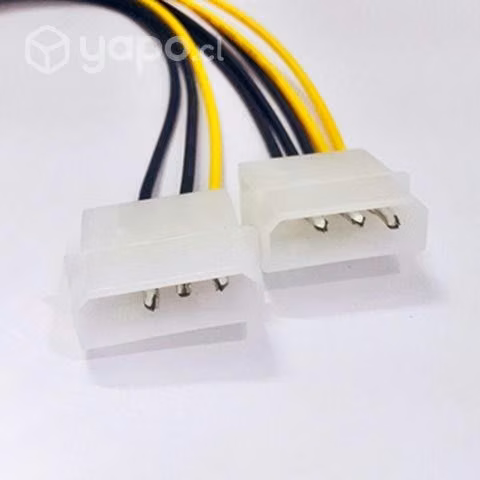 Adaptador 2 molex a 8 pines cpu o video