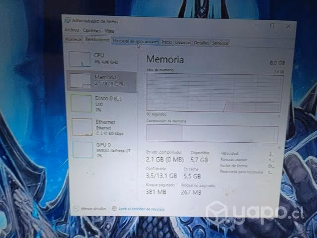 PC HP + teclado y mouse