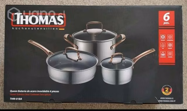 Ollas,,batería de cocina Thomas , nueva en caja