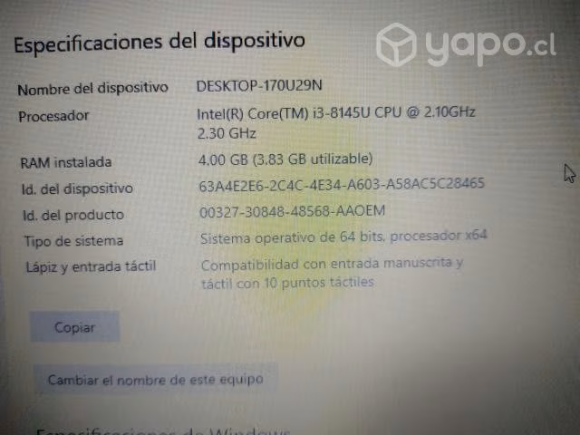 Notebook hp Pavilion 360 touch