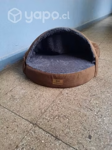 Cama Cueva Iglú Con Capucha Perros Gatos Mascotas