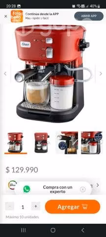 Cafetera de Expresso Oster - Imagen 2