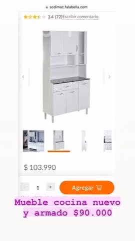 Mueble kit de cocina nuevo y armado