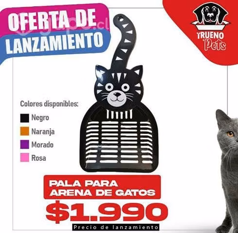 Pala para arena de gato