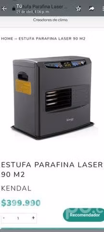 Estufa lacer kendal.kpl-36 nueva sin caja