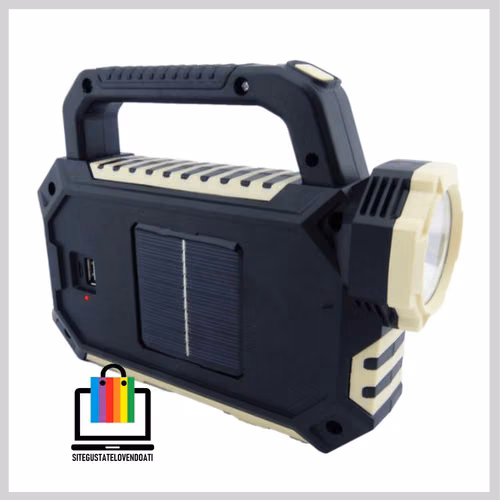 Linterna Solar con Carga USB