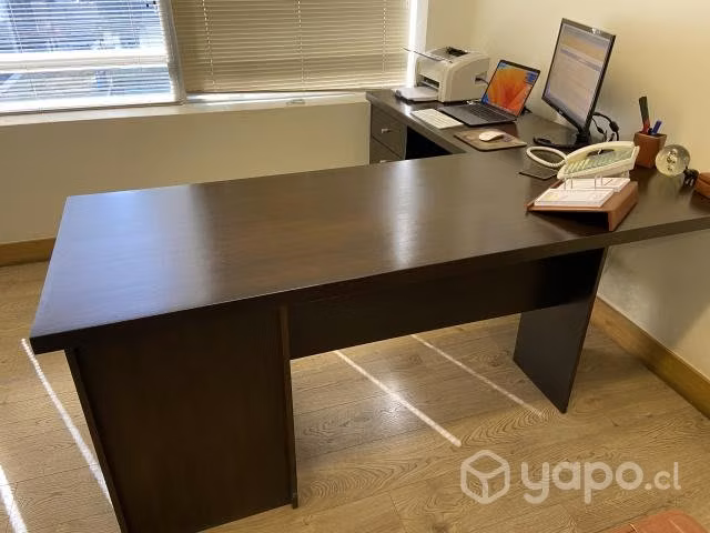 Escritorio Madera, Repisa y mueble Kardex