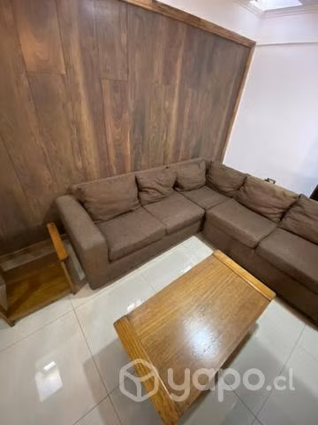Sillón en L, mesa de centro y esquineros - Imagen 3