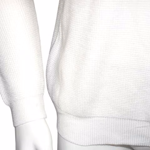 Sweater Blanco Elasticado Cuello Alto Beatle XXL