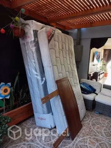 Cama nido plaza 1 1/2 + velador