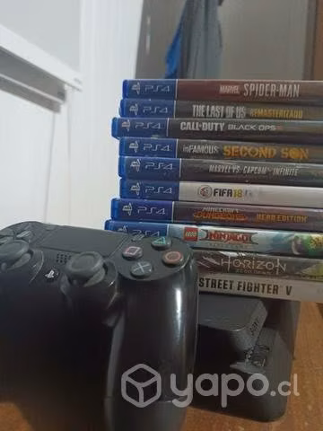 PS4 slim 1tb +1 mando+ 19 juegos - Imagen 2