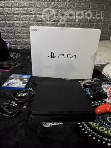 PS4 de 1Tb+2 mandos+Cables+Fifa 18+Caja