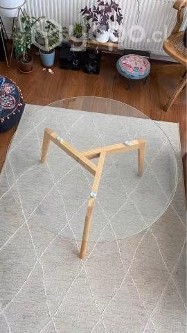 Mesa de Centro Vidrio y Madera