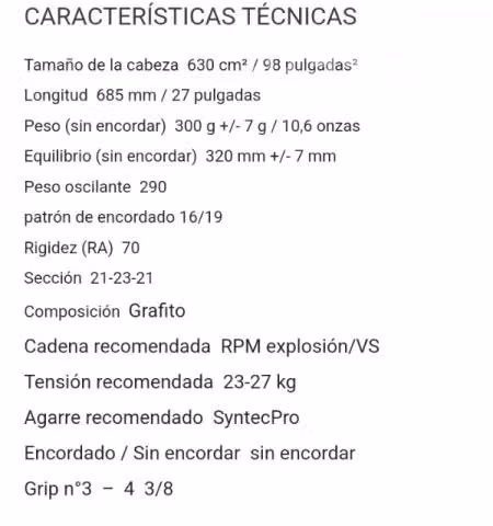 DISPONIBLE / Raqueta Babolat Pure Drive VS 300Gr