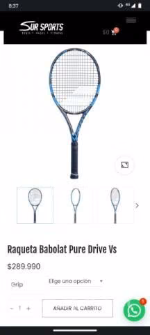 DISPONIBLE / Raqueta Babolat Pure Drive VS 300Gr