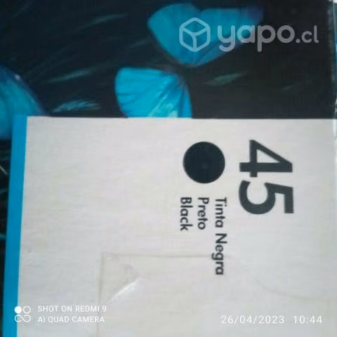 Tinta HP 45 black original de alta