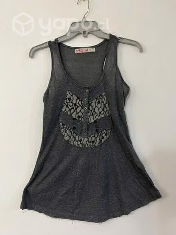 Polera Elástica Marca Mor Talla Xs Gris